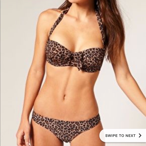 asos animal print bikini